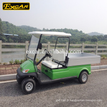 Chariot de golf de 48V 2 places d&#39;utilité de vert électrique d&#39;Excar Cart avec la boîte de cargaison